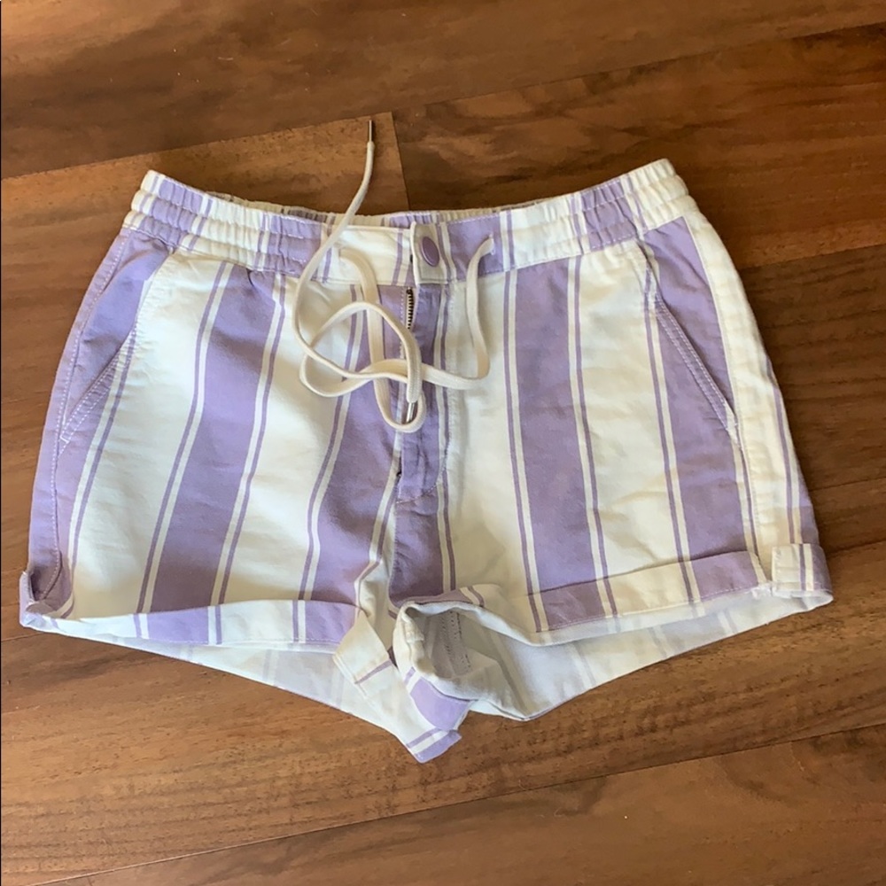 American Eagle striped purple shorts